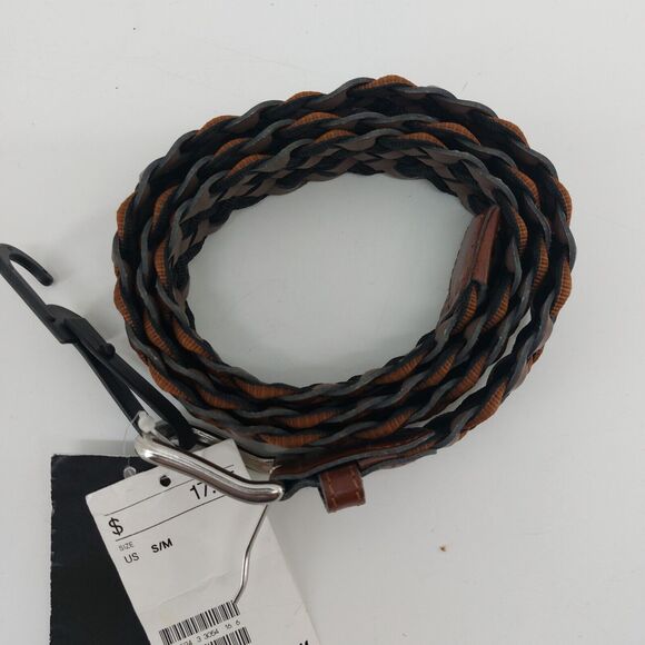 H&M Braided Woven & Faux Leather Ribbon Made in Italy Size Small Medium Fashion - Picture 6 of 11